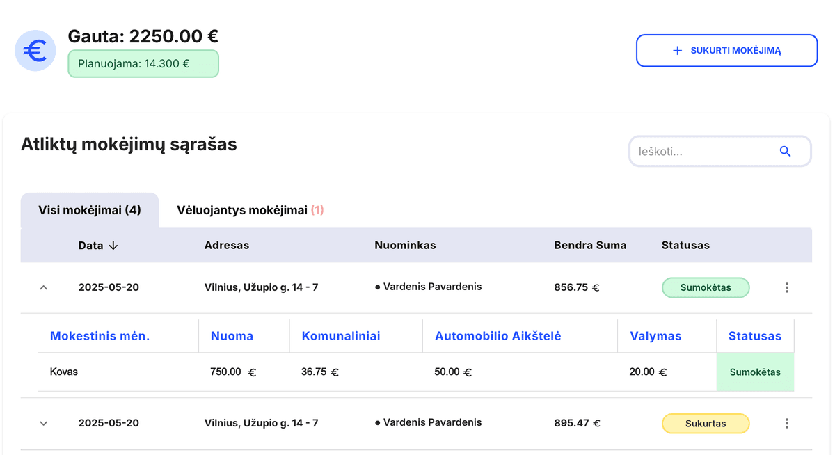 Automatizuokite sąskaitų valdymą